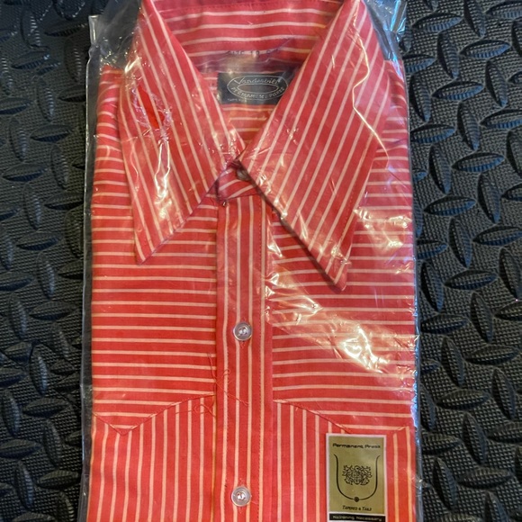 Vintage Vanderbilt Tip collar shirt sleeve button up permanent press shirt NEW - Picture 1 of 3